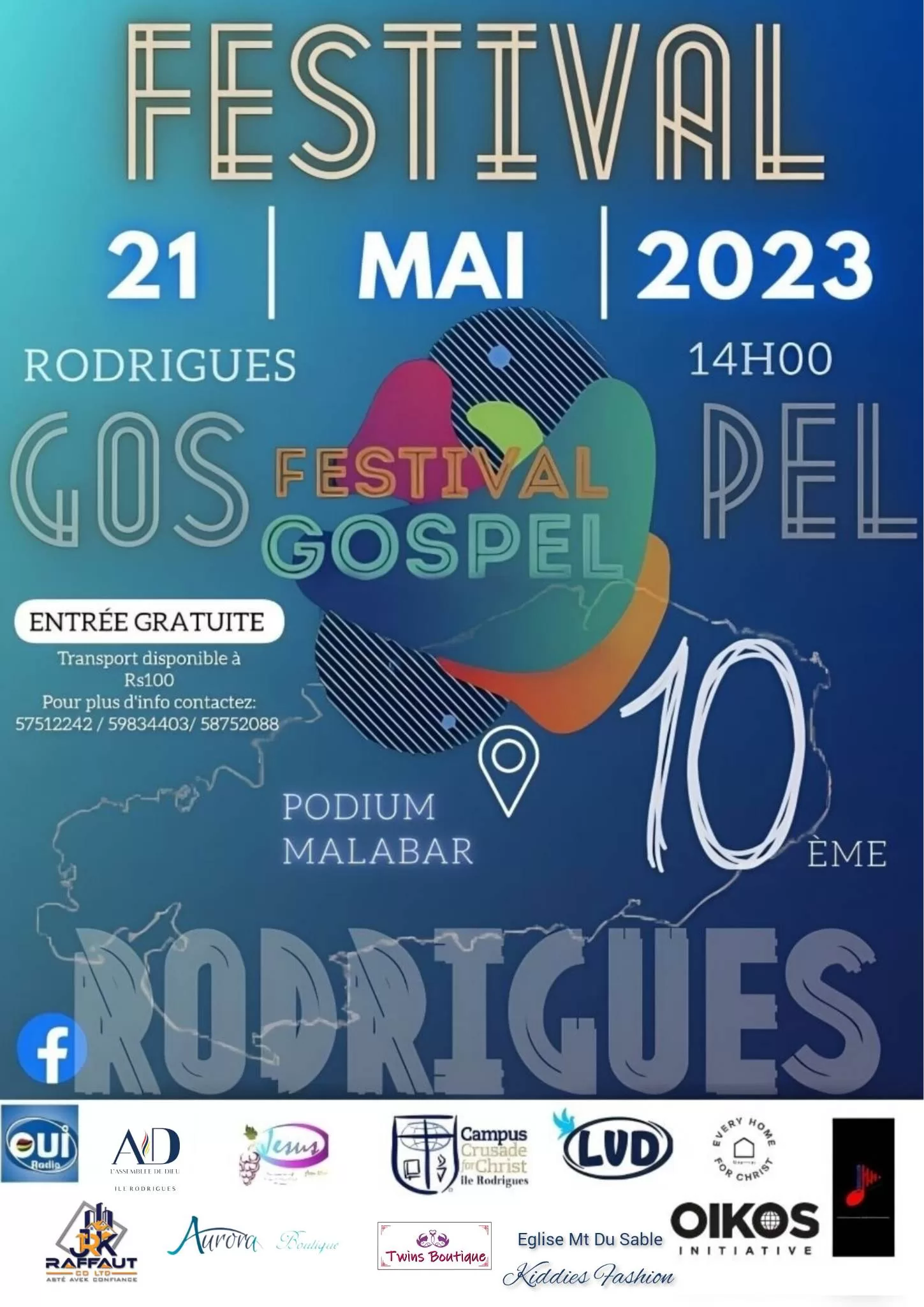 Festival Gospel Jamming 10 - Rodrigues - Poster