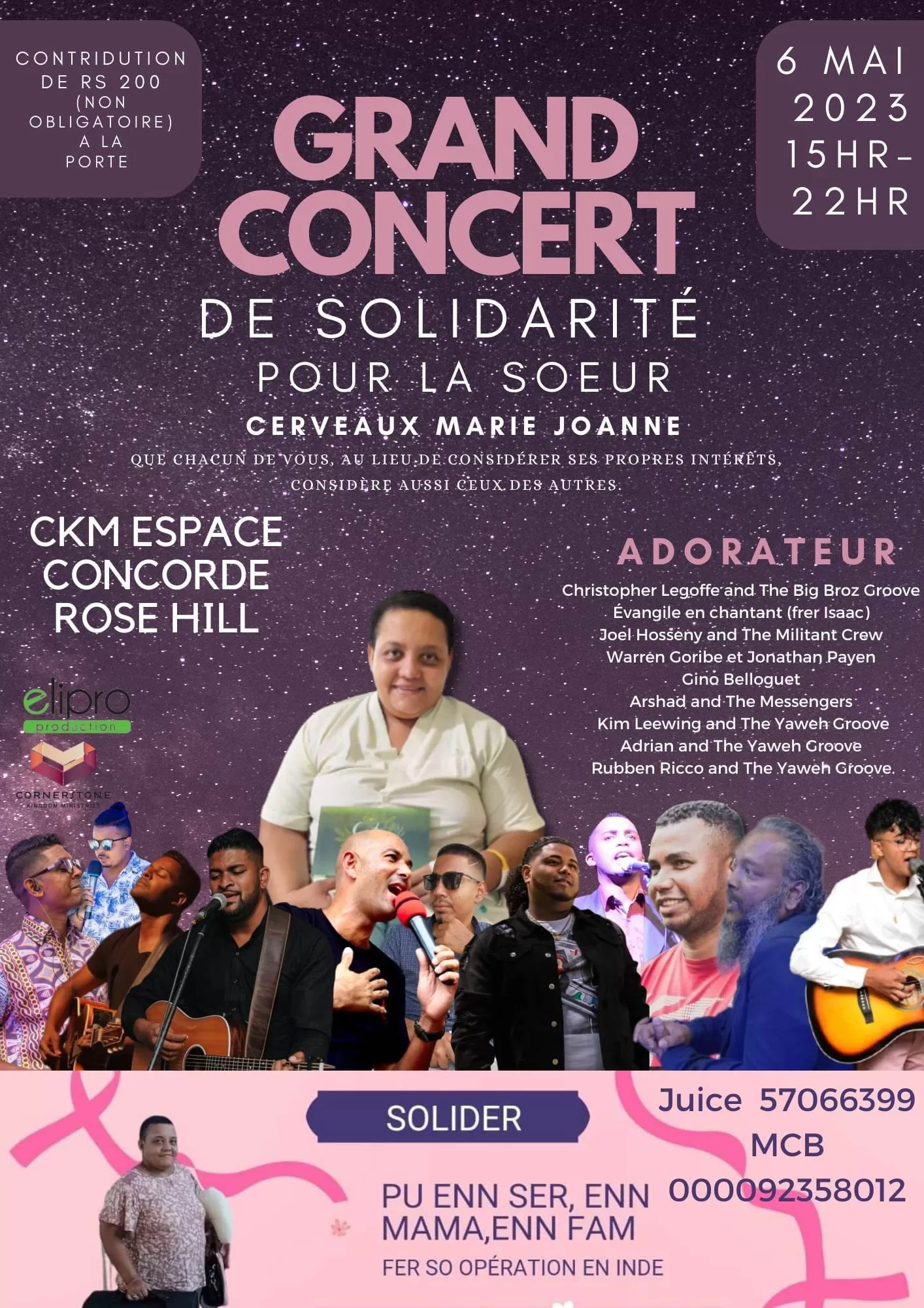 Grand Concert de Solidarité Pour La Soeur Verveaux Marie Joanne